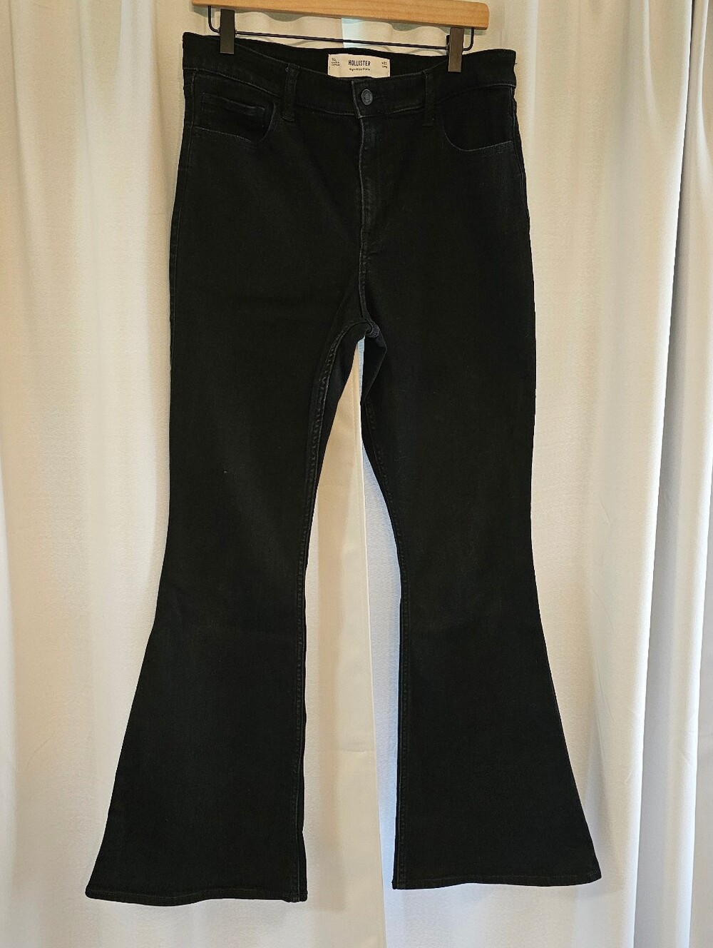 Hollister High Rise Black Flared Jeans